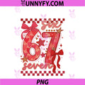 HUGvyn Six Seven Valentine 6 7 Meme PNG, Checkered Coquette Bow PNG