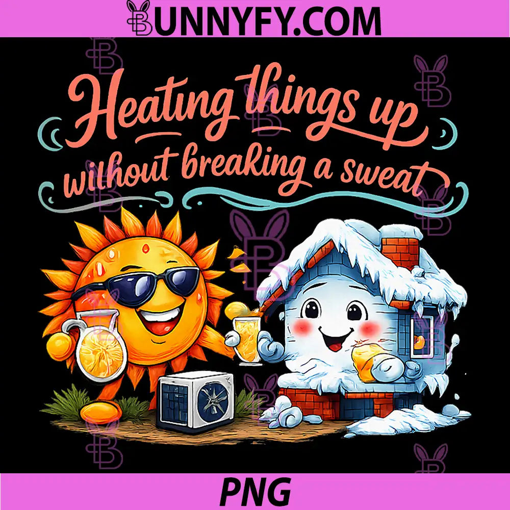 Heating Things Up Quote PNG, Funny HVAC Technician Cartoon PNG