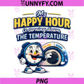 My Happy Hour Is Turning Down The Temperature PNG, Funny HVAC Thermostat Cartoon PNG