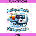 HVAC Thermostat Humor PNG, Heating Friends Chilling Drinks PNG