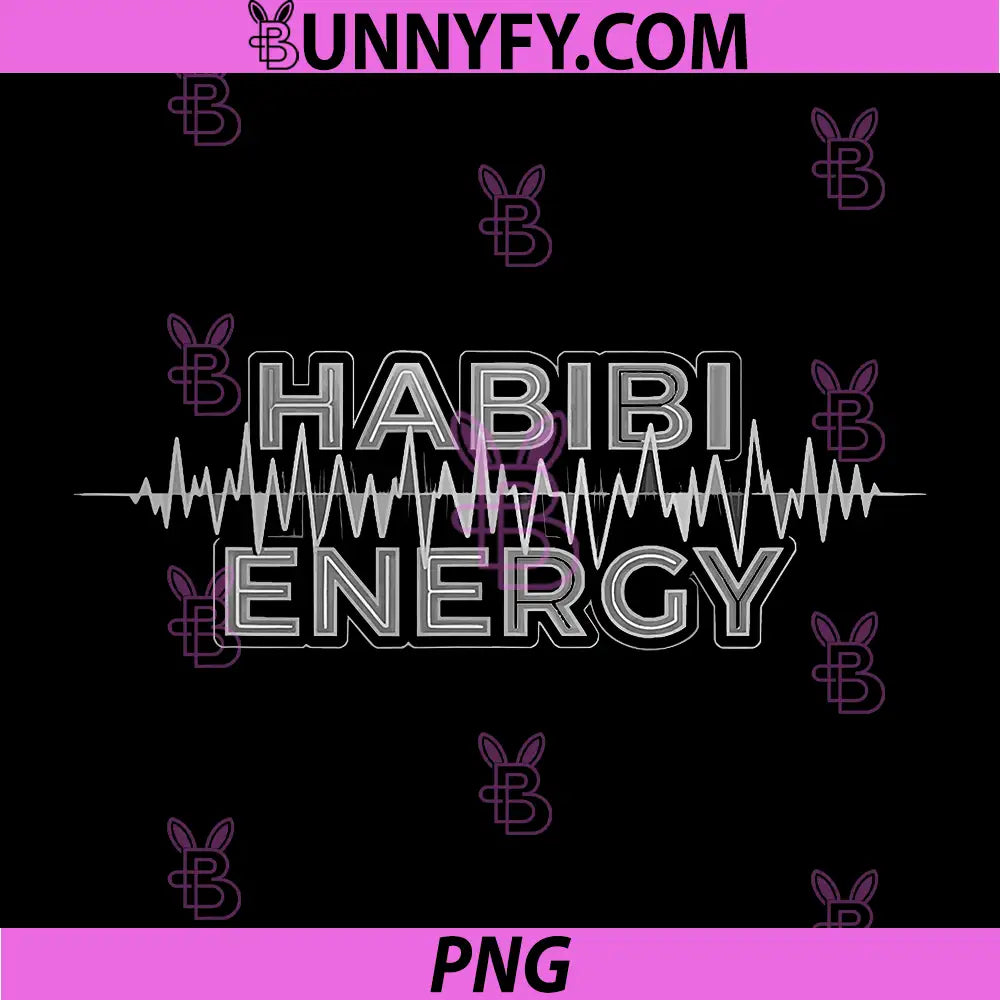 Habibi Energy PNG, Arabic Slang Music Design Techno PNG