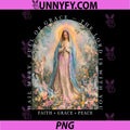 Hail Mary Full of Grace The Lord is with You PNG, Christian Art PNG