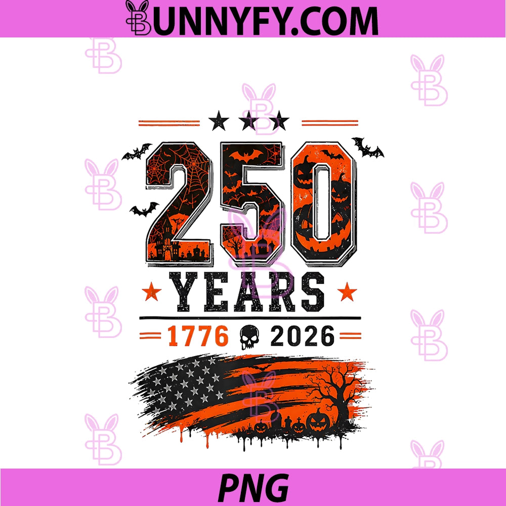 Halloween America's 250th PNG, Anniversary Spooky Since 1776 2026 PNG