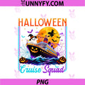 Halloween Cruise Squad PNG, Boo Ghosts Witch Horror Cruise Ship PNG