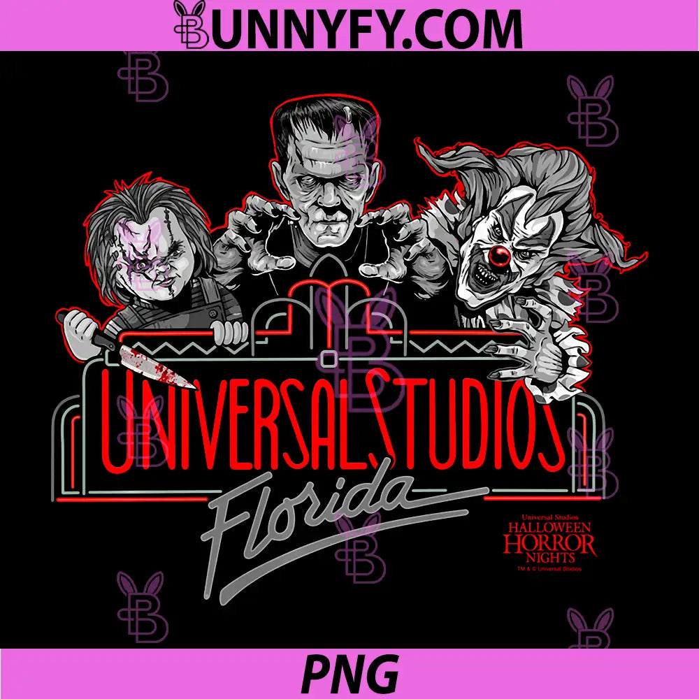 Halloween Horror Nights PNG, Florida Marquee Front & Back PNG