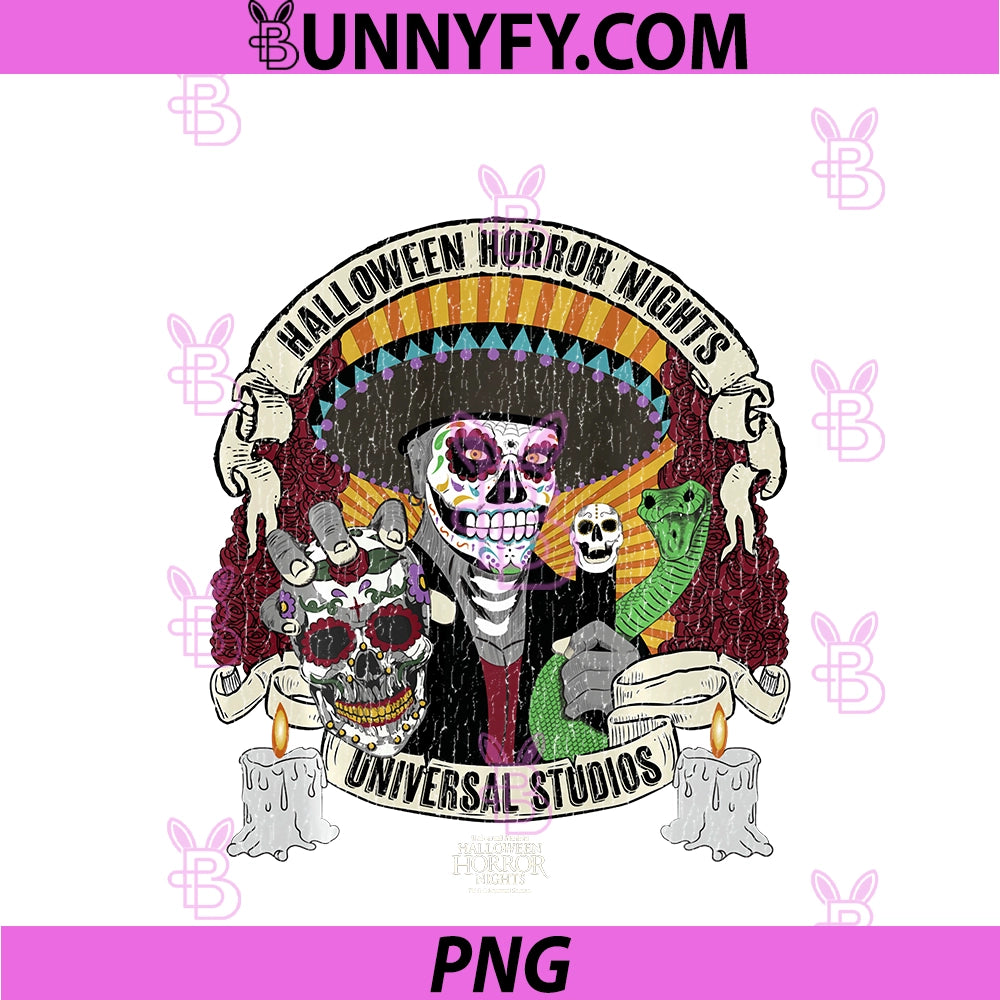 Halloween Horror Nights PNG, HHN Dia De Los Muertos PNG