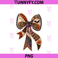 Halloween Patchwork Bow PNG, Ghost Coquette Bow PNG 