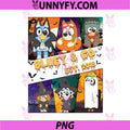 Bluey And Co Spooky Halloween Family Art PNG, Est 2018 Cartoon Theme PNG