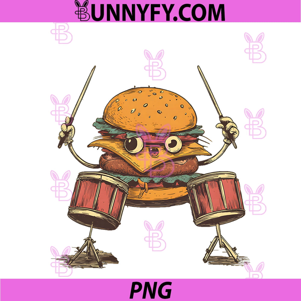 Hamburger Rock PNG, With Drums Instrument PNG