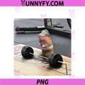 Hamster Deadlift Training PNG, Funny Cute Rat Weightlifting Meme PNG