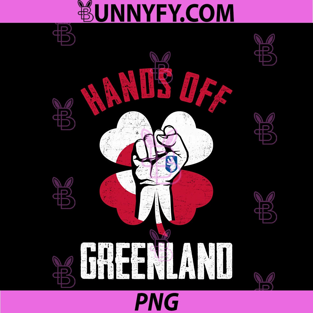 Hands Off Greenland PNG, Protest Greenland Flag Funny PNG