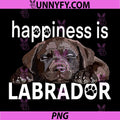 Happiness is Labrador PNG, Chocolate Lab Puppy Dog Lover PNG