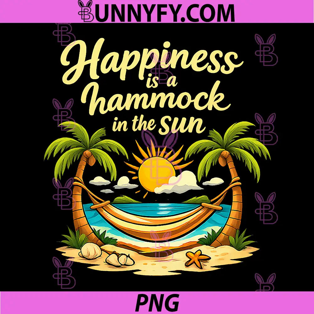 Happiness is a Hammock in The Sun PNG, Permanent Vacation PNG
