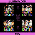 Happy Easter Three Animal Cute PNG, Pugs Bunny Gnomes PNG