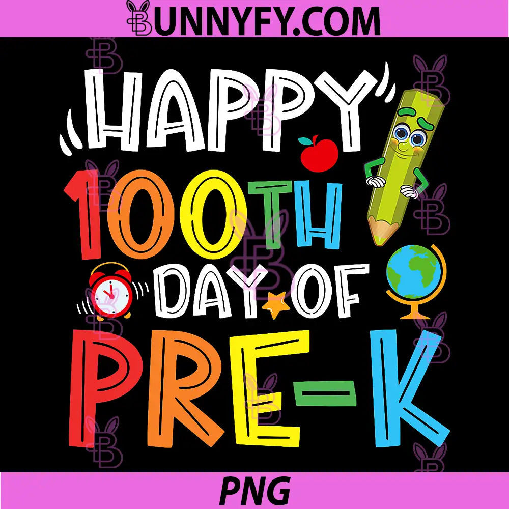Happy 100th Day Of School Pre-K PNG, Teacher students PNG