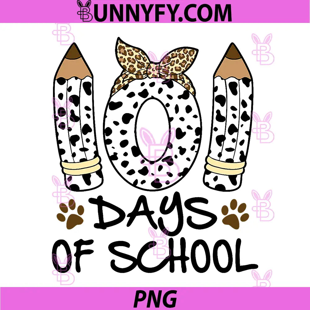 101 Days Of School Dalmatian Theme PNG, Cute Teacher Student Celebration PNG