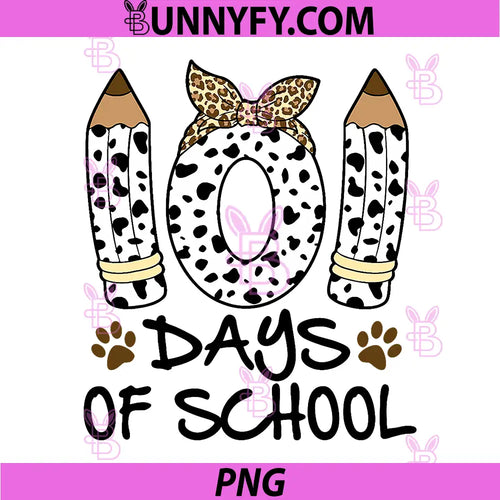 101 Days Of School Dalmatian Theme PNG, Cute Teacher Student Celebration PNG