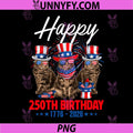 Happy 250th Birthday America PNG, 1776 2026 Maine Coon Cat Lovers PNG