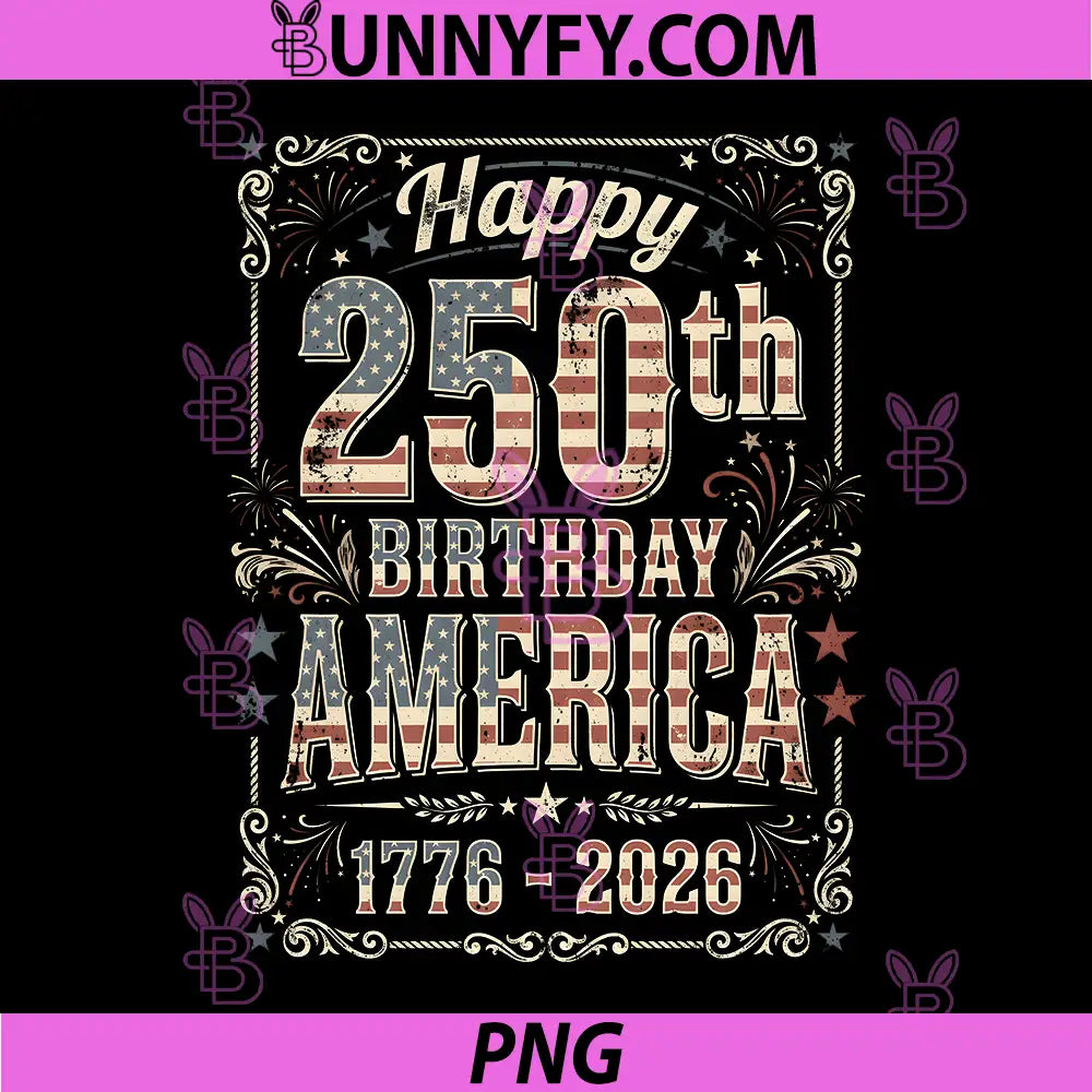 Happy 250th Birthday PNG, United States 1776-2026 PNG