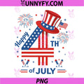 Happy 4th of July Patriotic American PNG, US Flag Fourth of July PNG