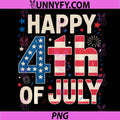 Happy 4th of July PNG, Patriotic American US Flag PNG