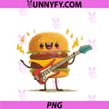 Happy Burger PNG, With Electric Guitar PNG