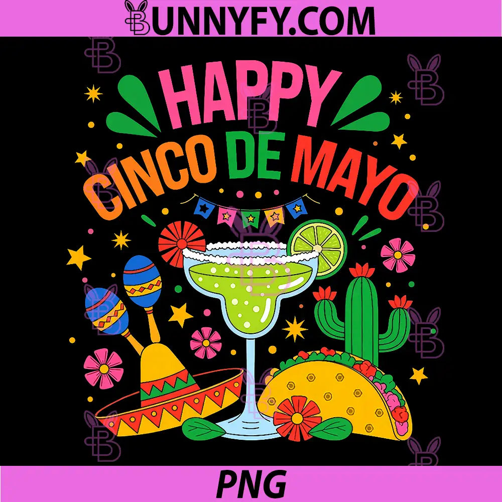 Happy Cinco de Mayo PNG, Fiesta Mexican Party PNG