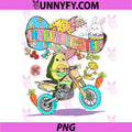 Happy Easter Bunny PNG, Avocado Riding Dirt Bike Colorful Eggs PNG