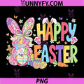 Happy Easter PNG, Cute Bunny Coquette Bow Rabbit PNG
