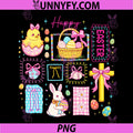 Happy Easter Day PNG, Coquette Bow Doodles Egg Hunt Christian PNG