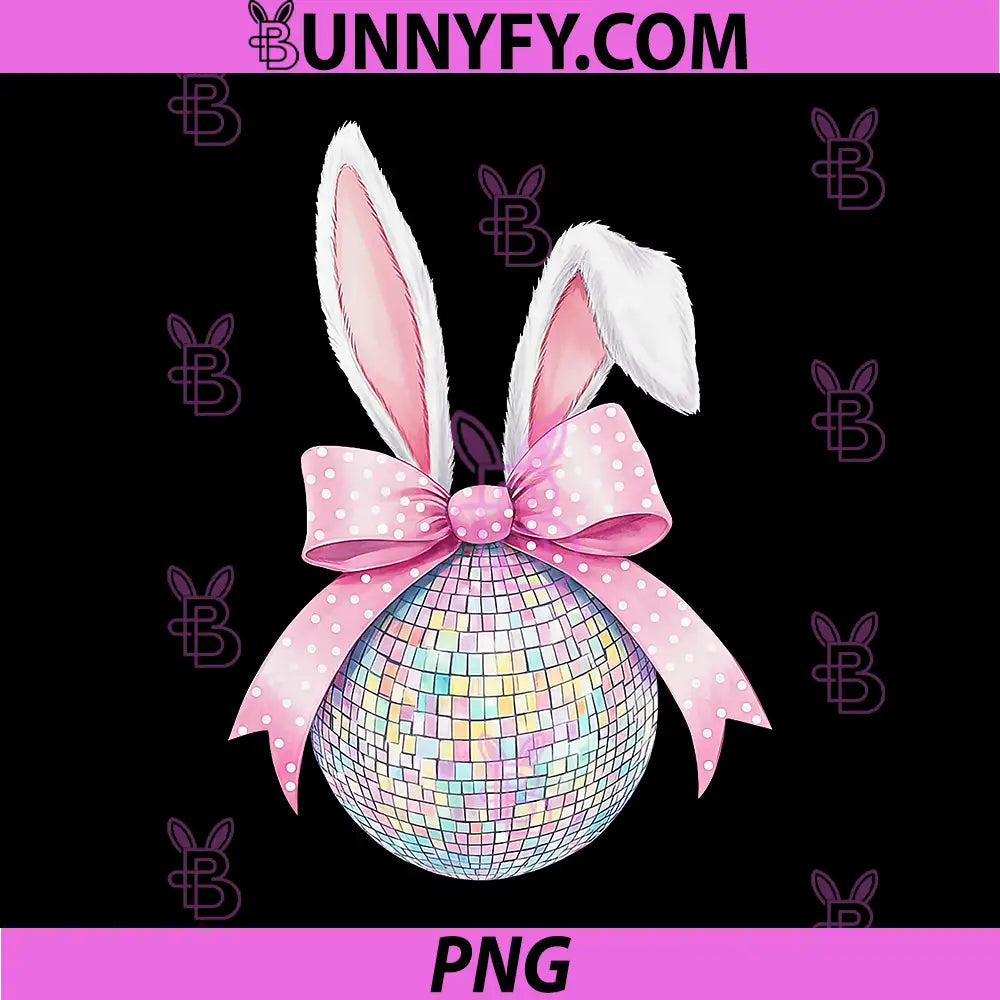 Happy Easter Day PNG, Disco Ball Bunny PNG, Rabbit Egg Hunt Christian PNG