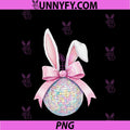 Happy Easter Day Disco Ball PNG, Bunny Rabbit Egg Hunt Christian PNG
