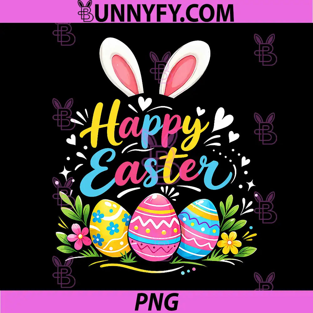 Happy Easter Day PNG, Easter Funny Bunny Eggs PNG