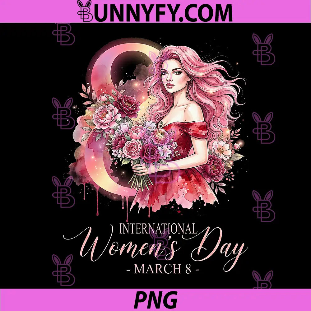International Women’s Day March 8 PNG, Floral Goddess Woman Art PNG