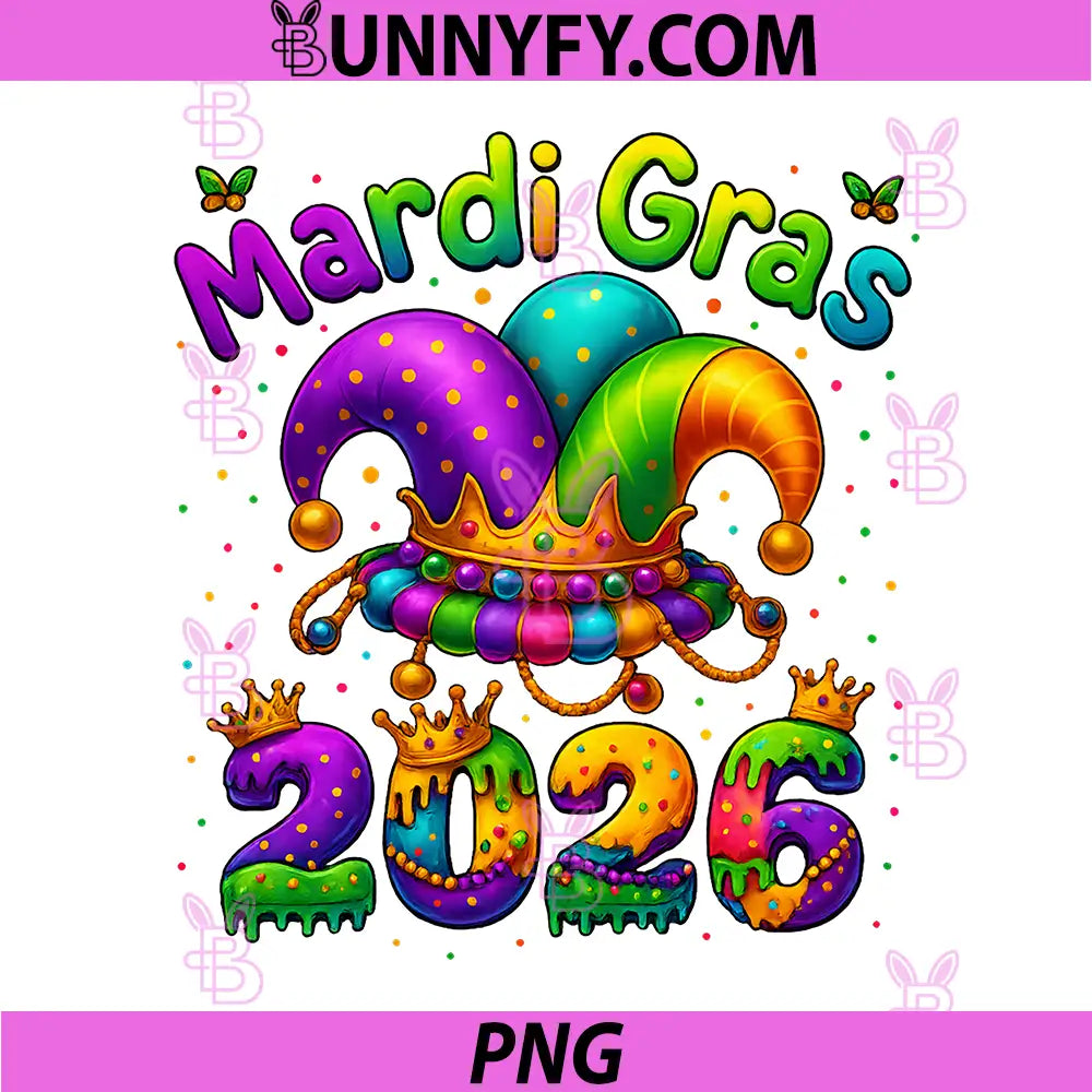 Happy Mardi Gras PNG, Carnival Mardi Gras 2026 Jester PNG