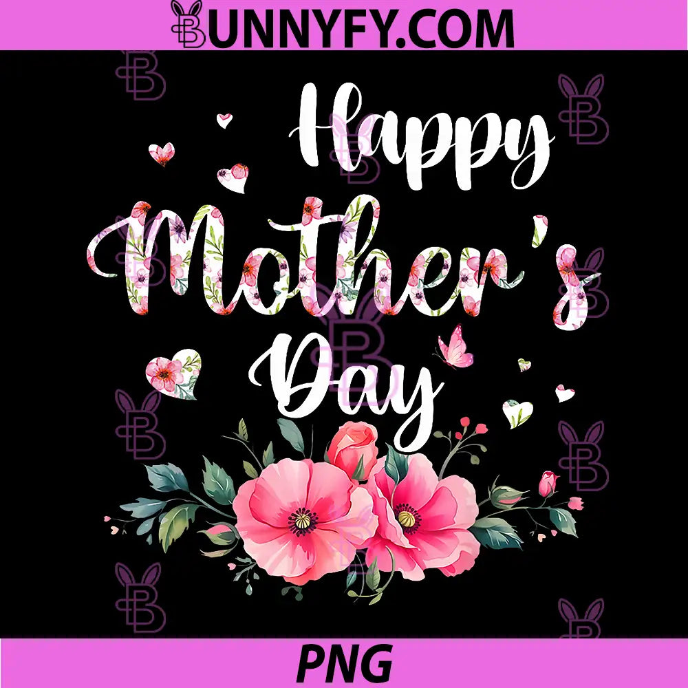 Happy Mother’s Day PNG, Mommy Cute Floral PNG