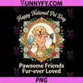 Happy National Pet Day PNG, Dogs Cats Guinea Pig Bird Pets Lover PNG