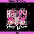 Happy New Year 2026 Disco Ball Bow New Year's PNG, Eve Party PNG