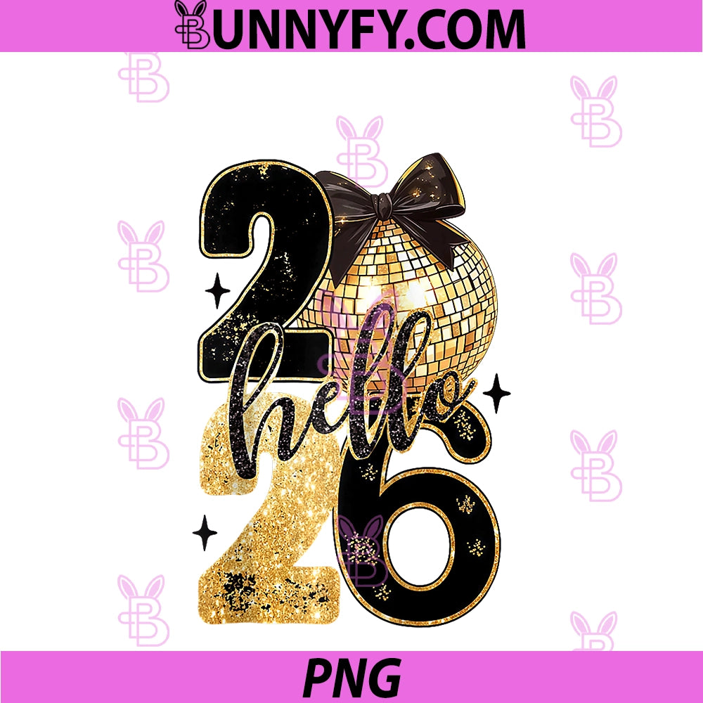 Happy New Year Party 2026 PNG, Ballon Family Matching PNG