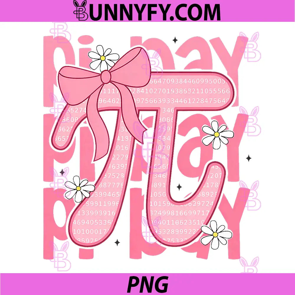 Happy Pi Day PNG, Cute Pink Pi Math Coquette 3.14 PNG