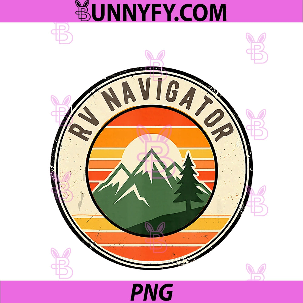 Happy RV Owner PNG, Funny Camper Vintage Camping Badge PNG