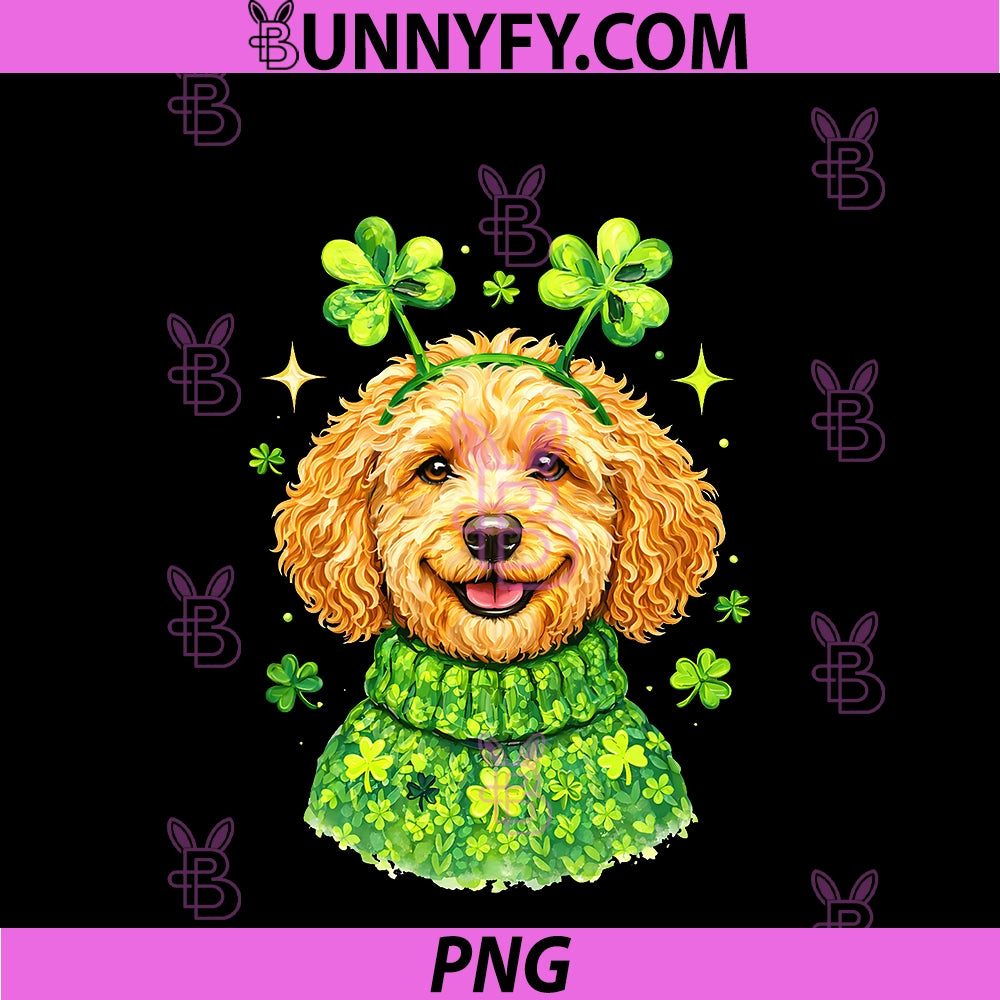 Happy Saint Patrick's Day PNG, Poodle Dog Puppy Lover PNG