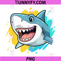 Happy Shark Cartoon Cute Ocean Animal Design PNG, Shark PNG