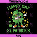 Happy St Patricks Day PNG, Dabbing Shamrock Irish Luck PNG
