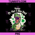 Happy St Patricks Day T-Rex PNG, Funny Dinosaur Kids Boys Dino PNG
