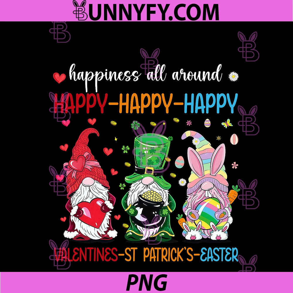 Happy Valentines St Patrick Day Easter Day PNG, Holiday Gnome Fun PNG
