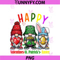 Happy Valentines St Patrick Easter PNG, Happy Holiday Gnome PNG