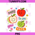 Happy to See Your Face PNG, Hippie Smile Back To School Teachers PNG