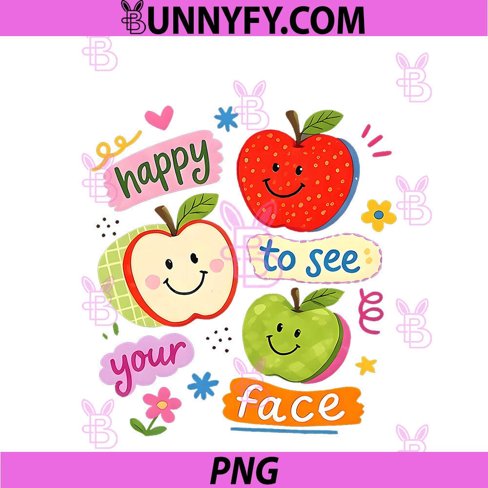 Happy to See Your Face PNG, Hippie Smile Back To School Teachers PNG
