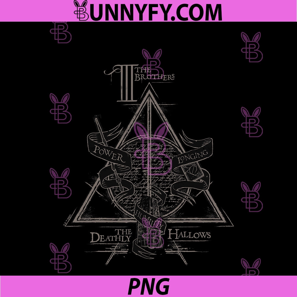 Harry Potter Black PNG, Three Brothers Deathly Hallows PNG